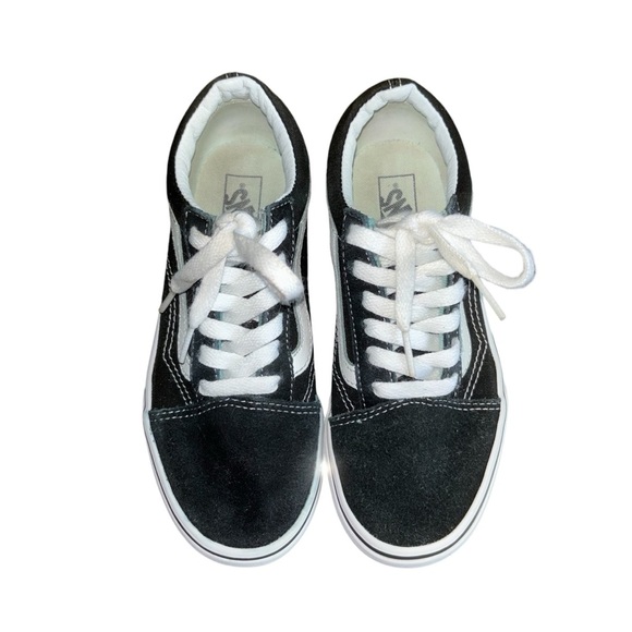 Kids Black Old Skool Vans, size 2.5 - Picture 2 of 4